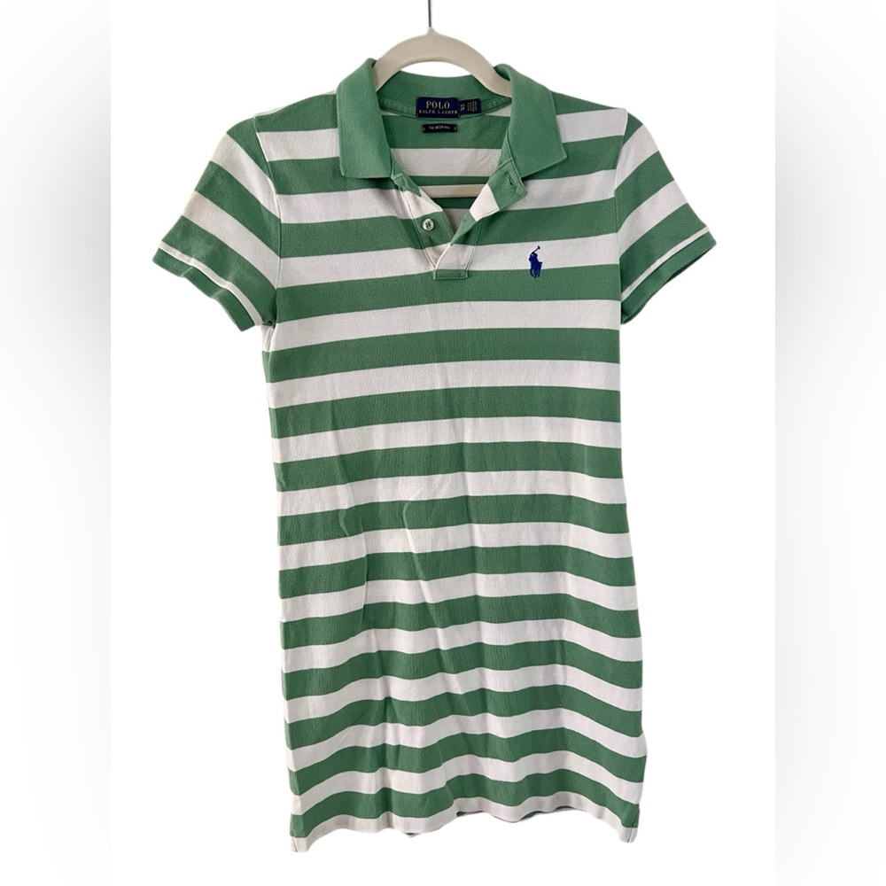 Ralph Lauren Polo Dress in Green and White Stripes